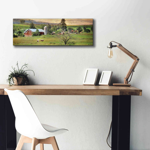 Image of 'Grazing Sheet' by Lori Deiter, Canvas Wall Art,36 x 12