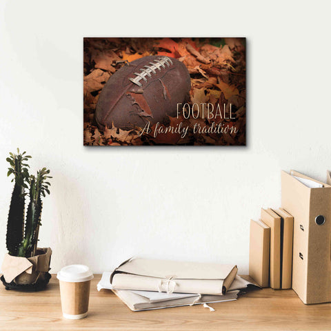 Image of 'Football - A Family Tradition' by Lori Deiter, Canvas Wall Art,18 x 12