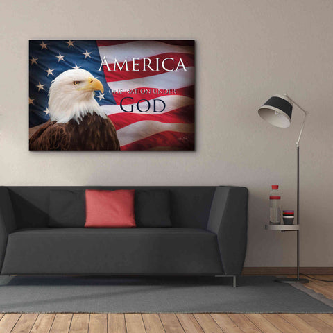 Image of 'One Nation Under God Flag' by Lori Deiter, Canvas Wall Art,60 x 40