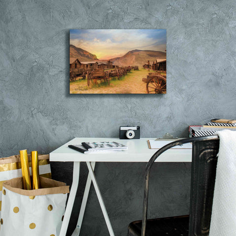 Image of 'Old Trail Town' by Lori Deiter, Canvas Wall Art,18 x 12
