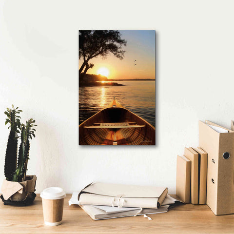 Image of 'Sunset on the Lake I' by Lori Deiter, Canvas Wall Art,12 x 18