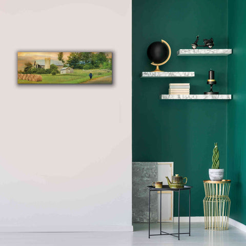 Image of 'Amish Barefoot Farmer' by Lori Deiter Canvas Wall Art,36 x 12