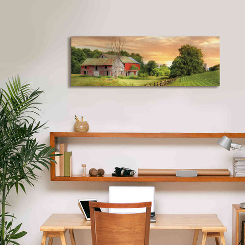 Image of 'Greener Pastures' by Lori Deiter Canvas Wall Art,36 x 12