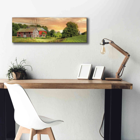 Image of 'Greener Pastures' by Lori Deiter Canvas Wall Art,36 x 12