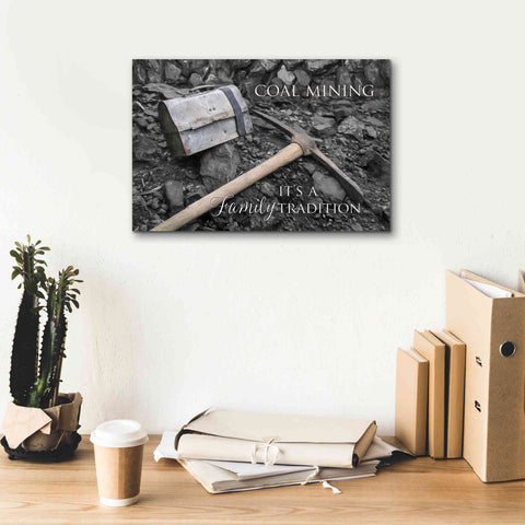 Image of 'Coal Mining - Family Tradition' by Lori Deiter Canvas Wall Art,18 x 12