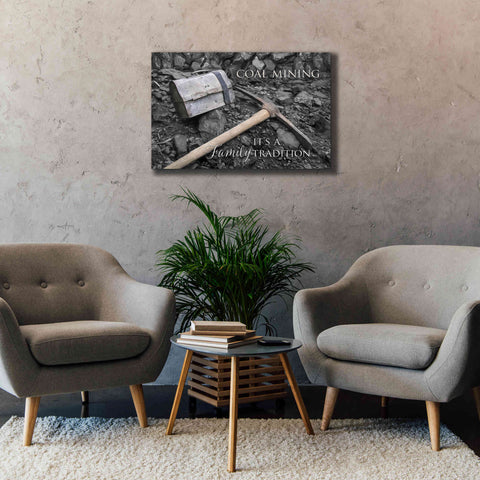 Image of 'Coal Mining - Family Tradition' by Lori Deiter Canvas Wall Art,40 x 26