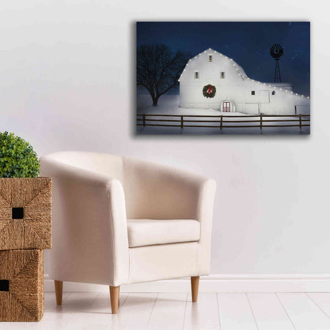 Image of 'Christmas Starry Night' by Lori Deiter Canvas Wall Art,40 x 26