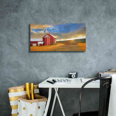Image of 'The Beauty in Each New Day' by Lori Deiter Canvas Wall Art,24 x 12