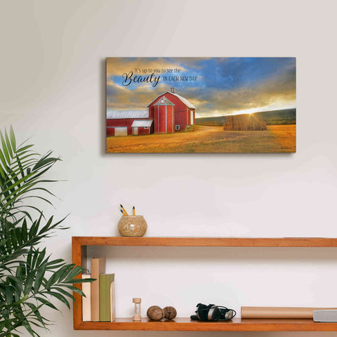 Image of 'The Beauty in Each New Day' by Lori Deiter Canvas Wall Art,24 x 12