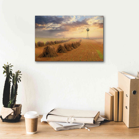 Image of 'Amish Country Sunrise' by Lori Deiter Canvas Wall Art,18 x 12