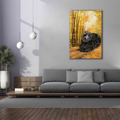 Image of 'Fall Locomotive' by Lori Deiter Canvas Wall Art,40 x 60