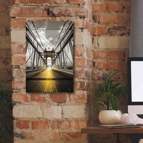 Image of 'Bridge Aglow' by Donnie Quillen Canvas Wall Art,12 x 18