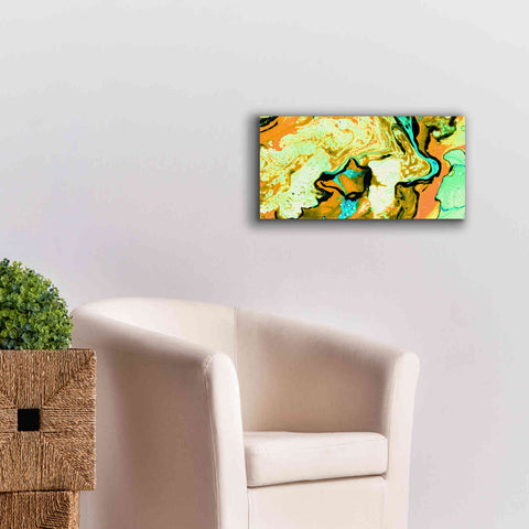 Image of 'Orange Lava' Canvas Wall Art,24 x 12