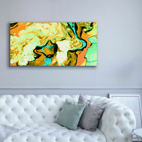 Image of 'Orange Lava' Canvas Wall Art,60 x 30