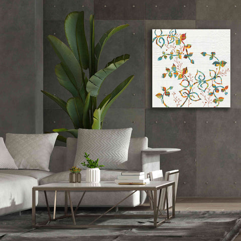 Image of 'Rainbow Vines with Berries Spice' by Kathy Ferguson, Canvas Wall Art,37 x 37