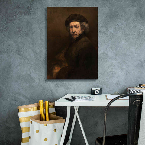 Image of 'Self-Portrait' by Rembrandt, Canvas Wall Art,18 x 26
