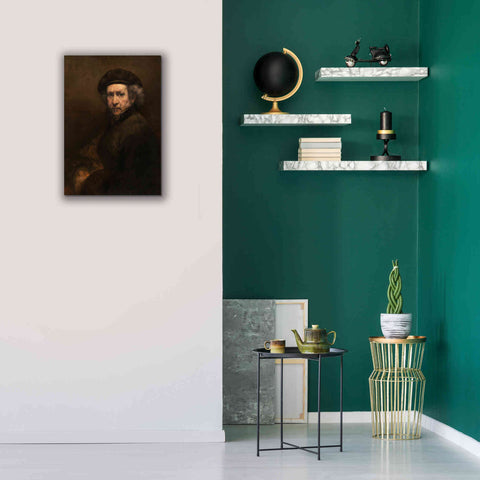 Image of 'Self-Portrait' by Rembrandt, Canvas Wall Art,18 x 26