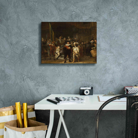 Image of 'The Night Watch' by Rembrandt, Canvas Wall Art,16 x 12