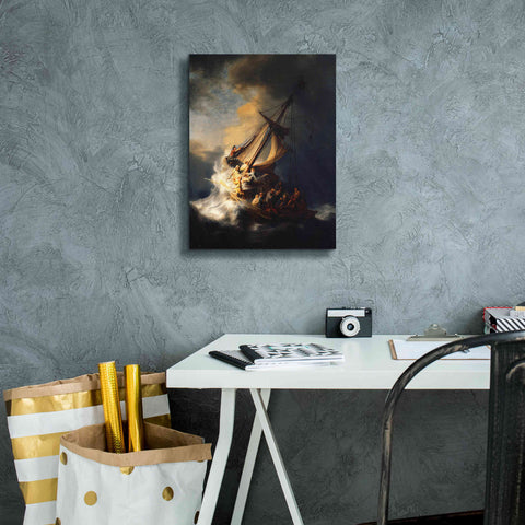 Image of 'The Storm on the Sea of Galilee' by Rembrandt, Canvas Wall Art,12 x 16