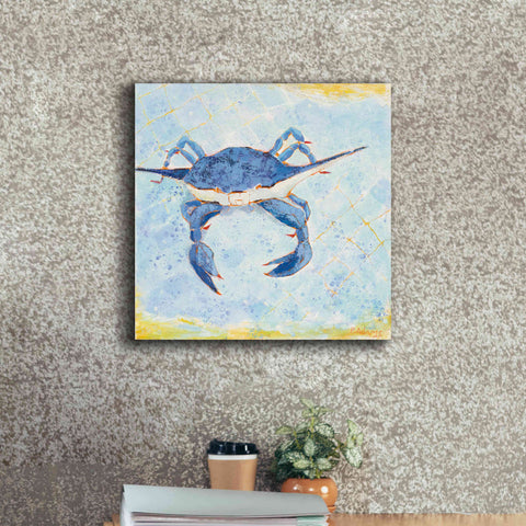 Image of 'Blue Crab VI' by Phyllis Adams, Canvas Wall Art,18 x 18
