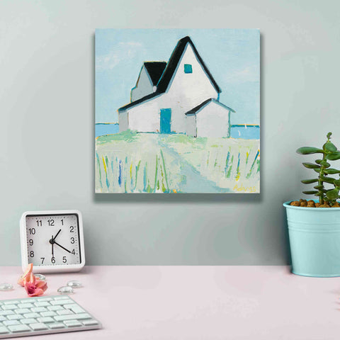 Image of 'Cottage by the Sea' by Phyllis Adams, Canvas Wall Art,12 x 12