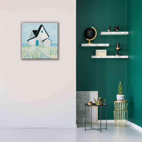 Image of 'Cottage by the Sea' by Phyllis Adams, Canvas Wall Art,26 x 26
