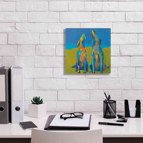 Image of 'Howling Hounds' by Phyllis Adams, Canvas Wall Art,12 x 12