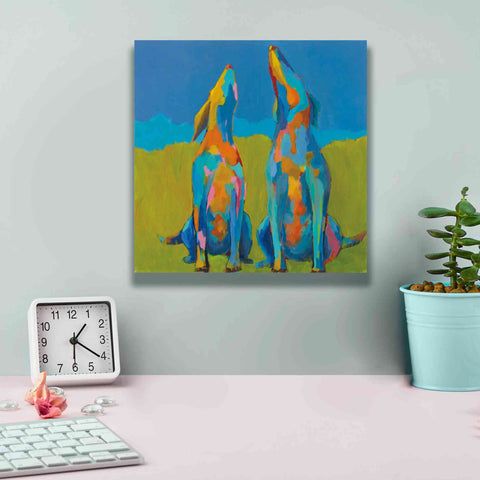 Image of 'Howling Hounds' by Phyllis Adams, Canvas Wall Art,12 x 12