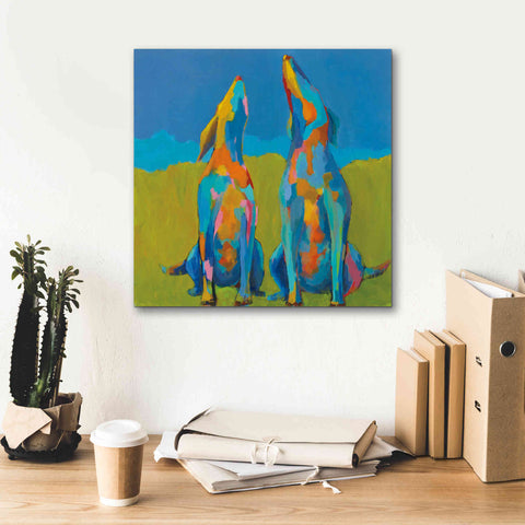 Image of 'Howling Hounds' by Phyllis Adams, Canvas Wall Art,18 x 18