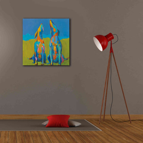 Image of 'Howling Hounds' by Phyllis Adams, Canvas Wall Art,26 x 26