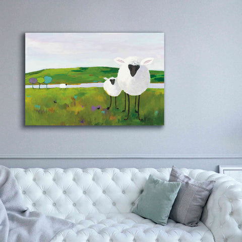 Image of 'Sheep in the Meadow' by Phyllis Adams, Canvas Wall Art,60 x 40