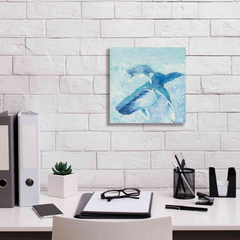 Image of 'Blue Mama' by Phyllis Adams, Canvas Wall Art,12 x 12