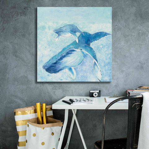 Image of 'Blue Mama' by Phyllis Adams, Canvas Wall Art,26 x 26