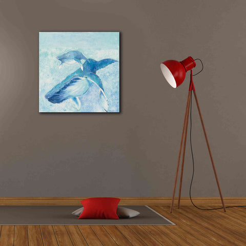 Image of 'Blue Mama' by Phyllis Adams, Canvas Wall Art,26 x 26