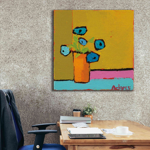 Image of 'Orange Vase' by Phyllis Adams, Canvas Wall Art,37 x 37