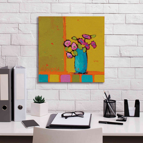 Image of 'Turquoise Vase' by Phyllis Adams, Canvas Wall Art,18 x 18