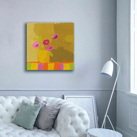 Image of 'Yellow Vase' by Phyllis Adams, Canvas Wall Art,37 x 37