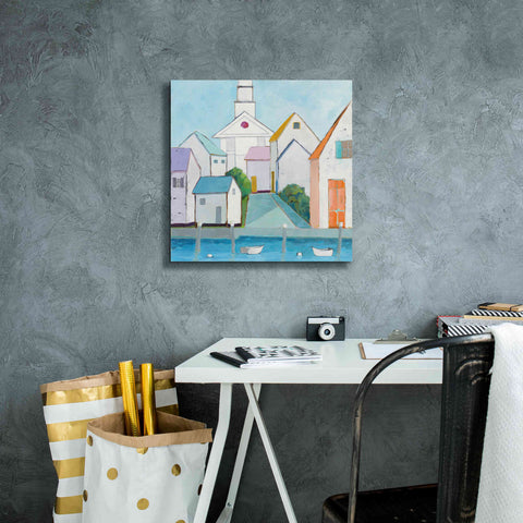 Image of 'Harbor Town III no Sign' by Phyllis Adams, Canvas Wall Art,18 x 18
