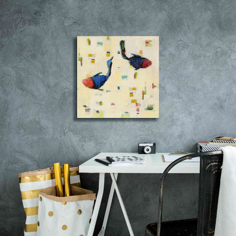 Image of 'One Fish Two Fish Big' by Phyllis Adams, Canvas Wall Art,18 x 18