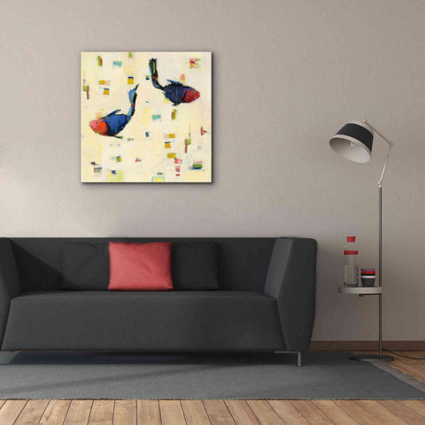 Image of 'One Fish Two Fish Big' by Phyllis Adams, Canvas Wall Art,37 x 37