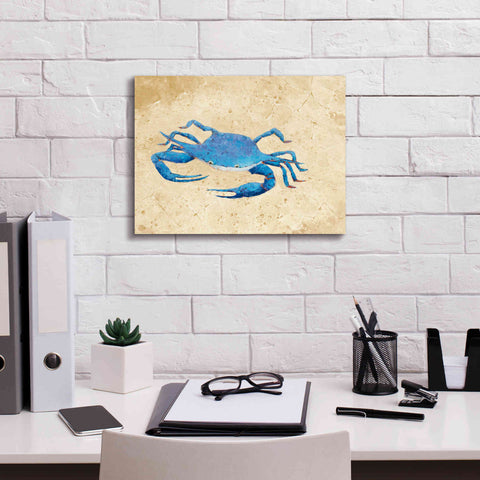 Image of 'Blue Crab V Neutral Crop' by Phyllis Adams, Canvas Wall Art,16 x 12