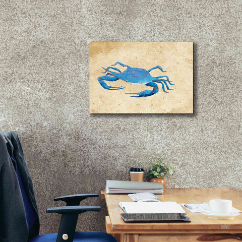 Image of 'Blue Crab V Neutral Crop' by Phyllis Adams, Canvas Wall Art,24 x 20