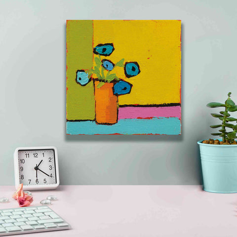 Image of 'Orange Vase Bright' by Phyllis Adams, Canvas Wall Art,12 x 12