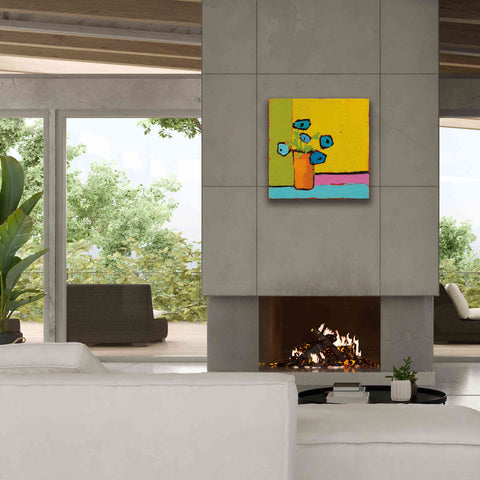 Image of 'Orange Vase Bright' by Phyllis Adams, Canvas Wall Art,26 x 26