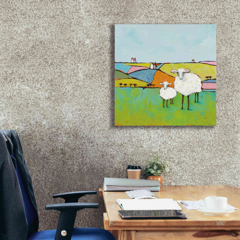 Image of 'Sheep in the Meadow II' by Phyllis Adams, Canvas Wall Art,26 x 26