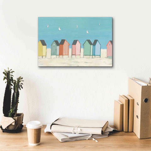 Image of 'Cabanas I Pastel' by Phyllis Adams, Canvas Wall Art,18 x 12