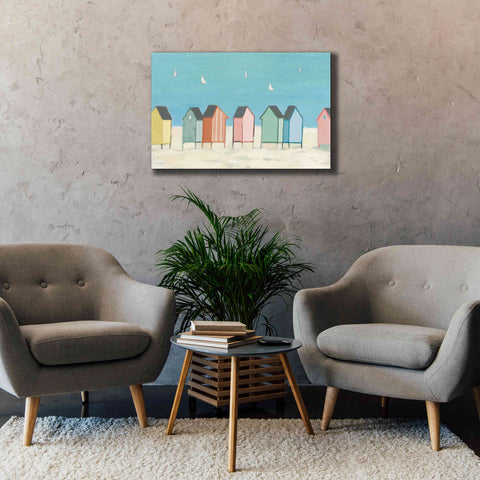 Image of 'Cabanas I Pastel' by Phyllis Adams, Canvas Wall Art,40 x 26