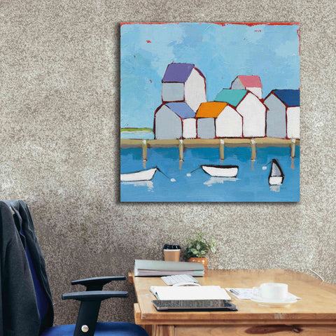 Image of 'The Wharf' by Phyllis Adams, Canvas Wall Art,37 x 37