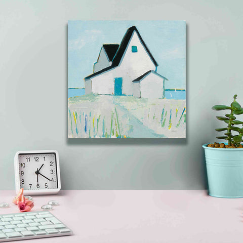 Image of 'Cottage by the Sea Neutral' by Phyllis Adams, Canvas Wall Art,12 x 12