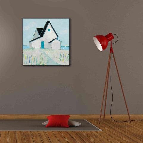 Image of 'Cottage by the Sea Neutral' by Phyllis Adams, Canvas Wall Art,26 x 26